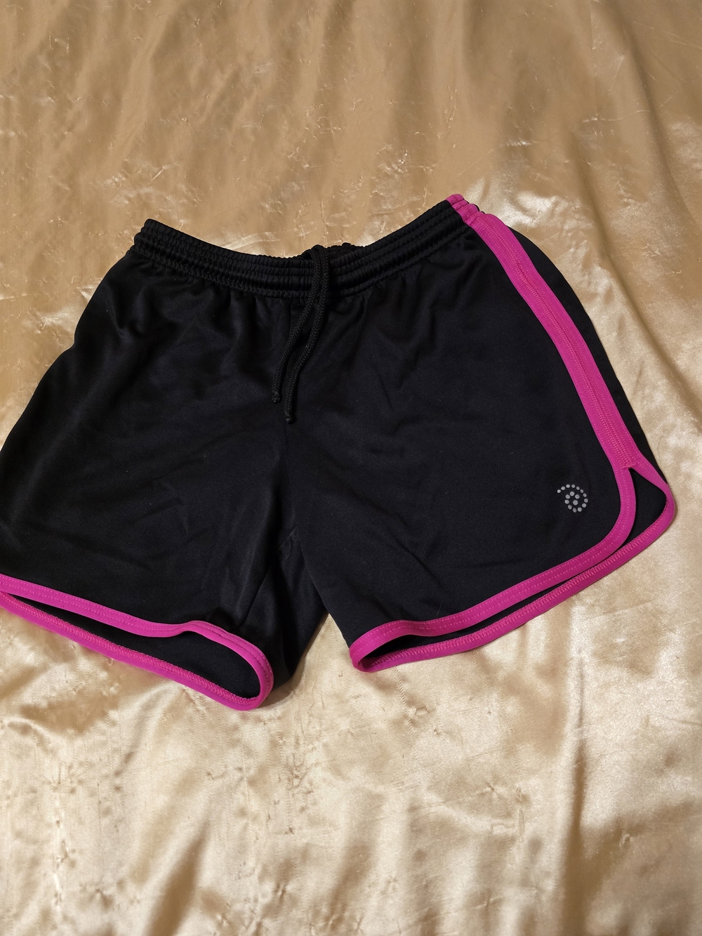 be inspired Black Athletic Shorts with Pink Trim